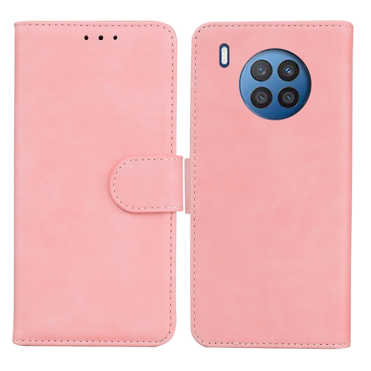 For Huawei nova 8i / Honor 50 Lite Skin Feel Pure Color Flip Leather Phone Case
