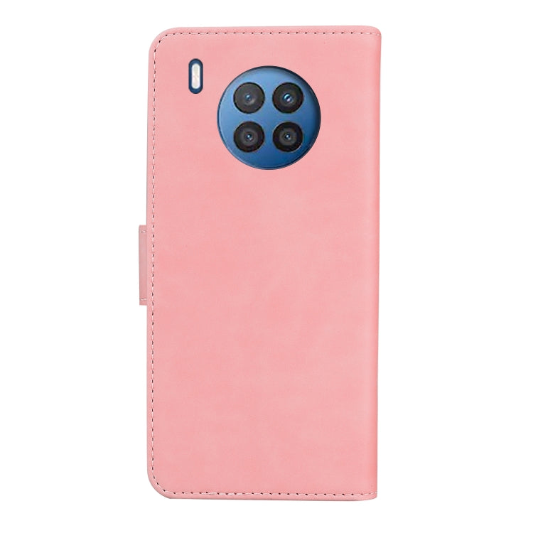 For Huawei nova 8i / Honor 50 Lite Skin Feel Pure Color Flip Leather Phone Case