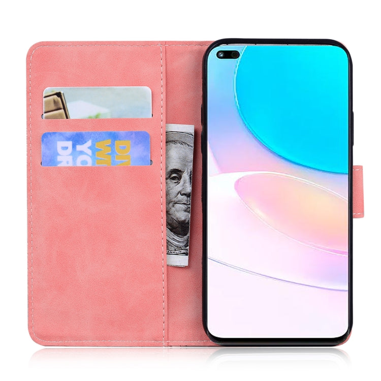For Huawei nova 8i / Honor 50 Lite Skin Feel Pure Color Flip Leather Phone Case