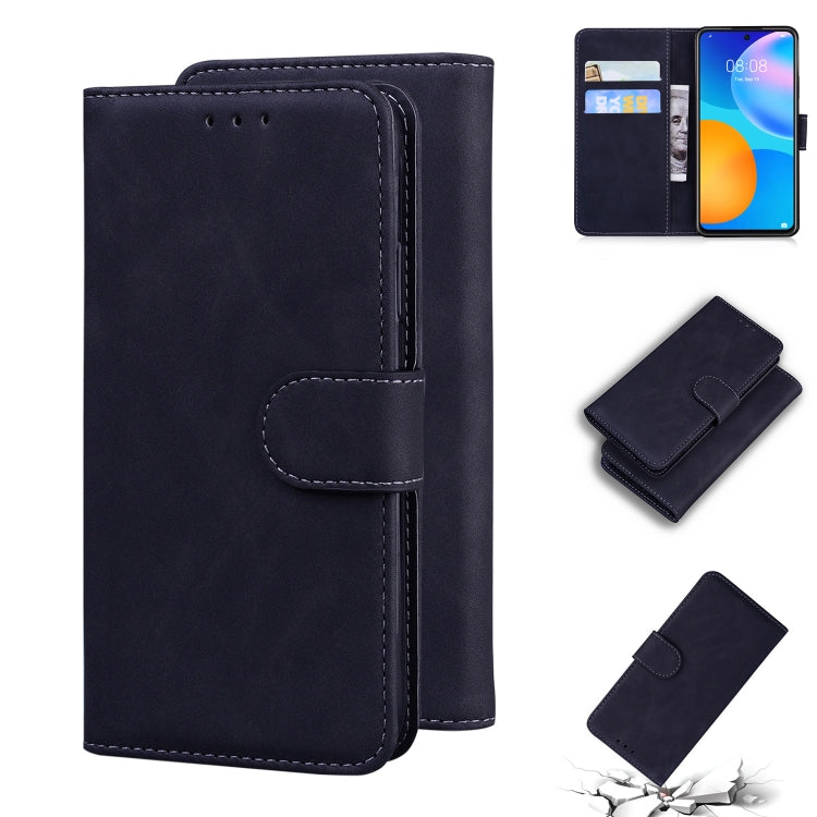 For Huawei P smart 2021 / Y7a Skin Feel Pure Color Flip Leather Phone Case