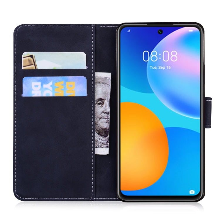 For Huawei P smart 2021 / Y7a Skin Feel Pure Color Flip Leather Phone Case