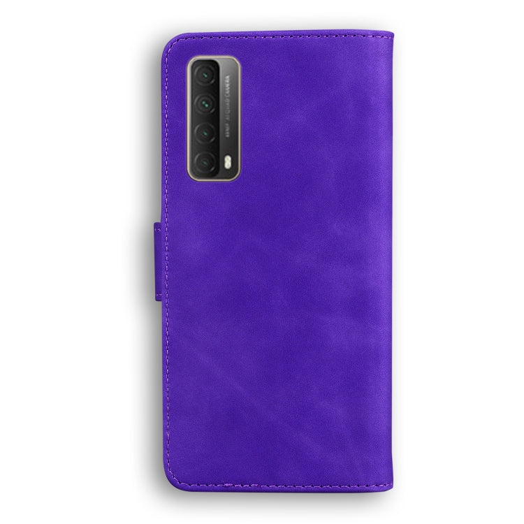 For Huawei P smart 2021 / Y7a Skin Feel Pure Color Flip Leather Phone Case
