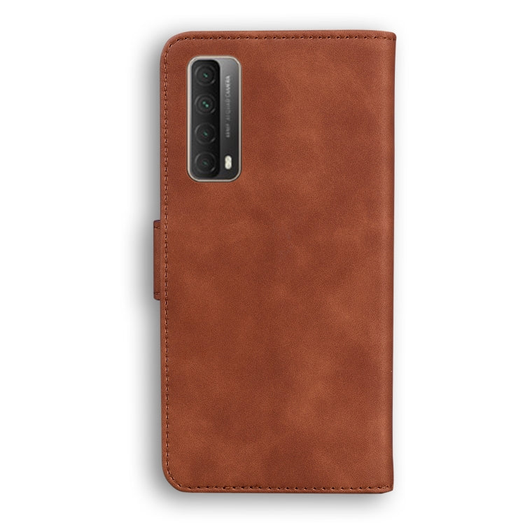 For Huawei P smart 2021 / Y7a Skin Feel Pure Color Flip Leather Phone Case