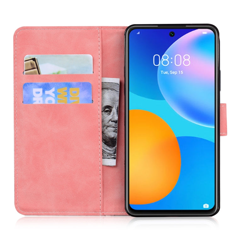 For Huawei P smart 2021 / Y7a Skin Feel Pure Color Flip Leather Phone Case