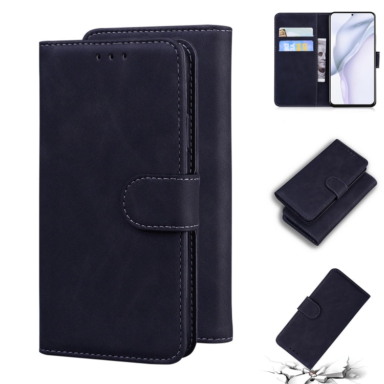 For Huawei P50 Skin Feel Pure Color Flip Leather Phone Case