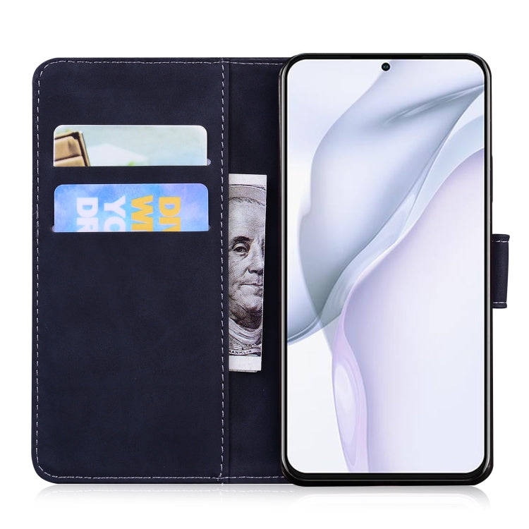 For Huawei P50 Skin Feel Pure Color Flip Leather Phone Case