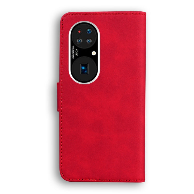 For Huawei P50 Skin Feel Pure Color Flip Leather Phone Case
