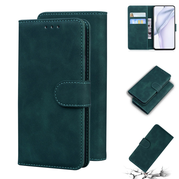 For Huawei P50 Pro Skin Feel Pure Color Flip Leather Phone Case