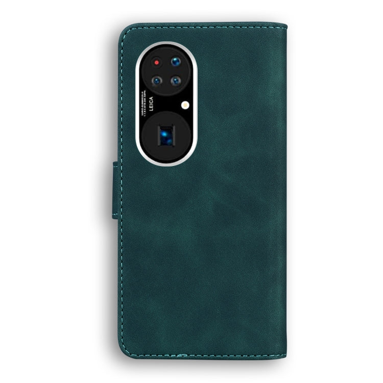 For Huawei P50 Pro Skin Feel Pure Color Flip Leather Phone Case