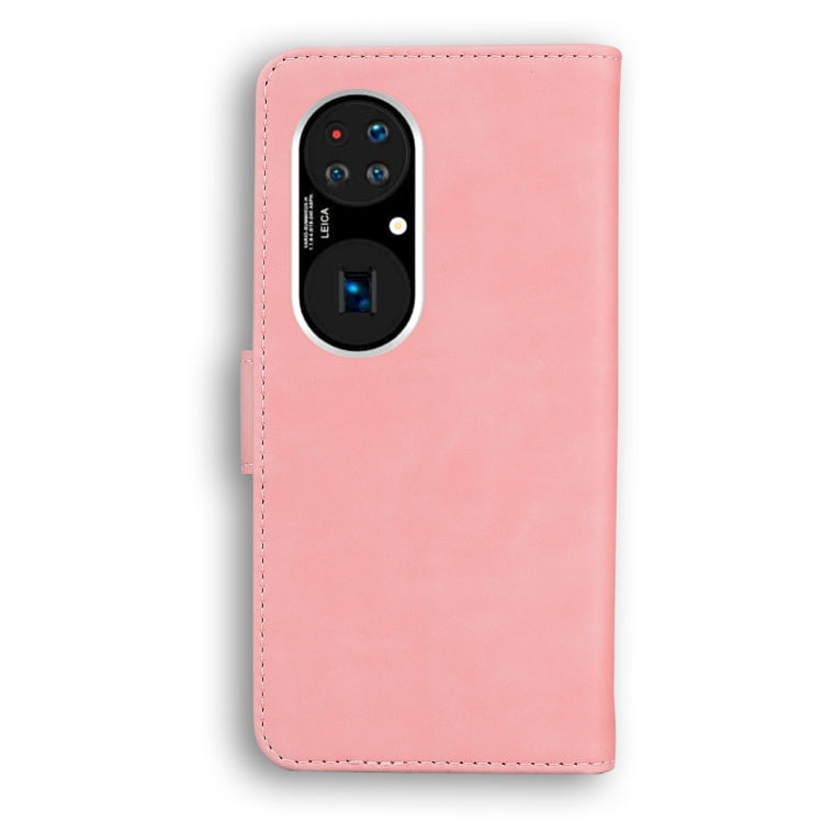 For Huawei P50 Pro Skin Feel Pure Color Flip Leather Phone Case