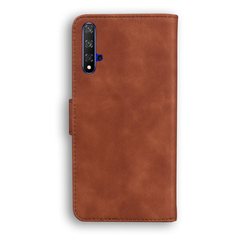 For Huawei nova 5T / Honor 20 Skin Feel Pure Color Flip Leather Phone Case