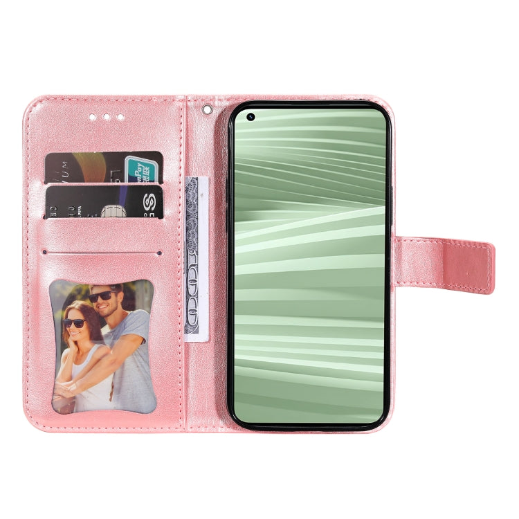 For OPPO Realme GT2 Pro 7-petal Flowers Embossing Pattern Horizontal Flip Leather Case