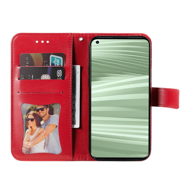 For OPPO Realme GT2 Pro 7-petal Flowers Embossing Pattern Horizontal Flip Leather Case