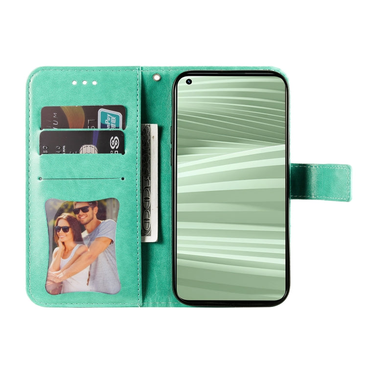 For OPPO Realme GT2 Pro 7-petal Flowers Embossing Pattern Horizontal Flip Leather Case