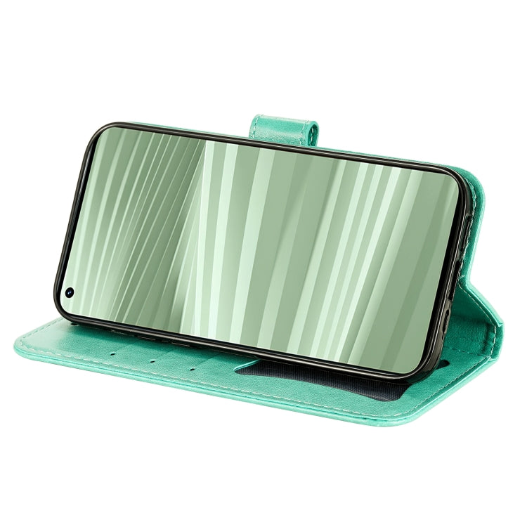 For OPPO Realme GT2 Pro 7-petal Flowers Embossing Pattern Horizontal Flip Leather Case