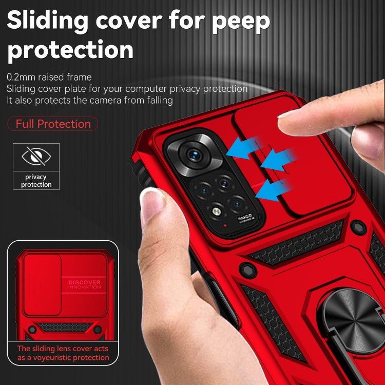 For Xiaomi Redmi Note 11 Global Sliding Camshield Holder Phone Case