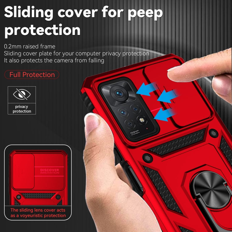 For Xiaomi Redmi Note 11 Pro Global Sliding Camshield Holder Phone Case
