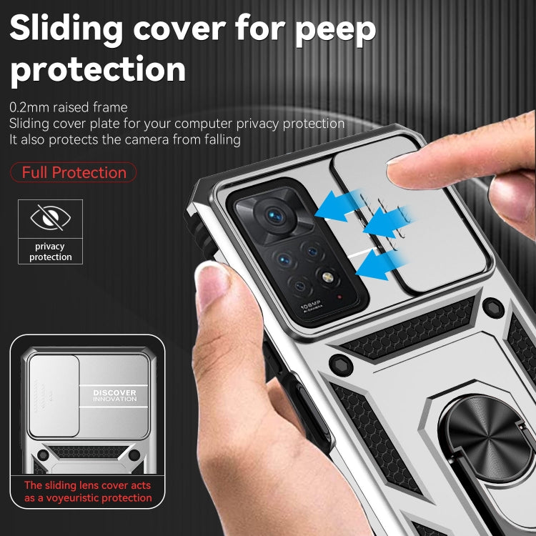 For Xiaomi Redmi Note 11 Pro Global Sliding Camshield Holder Phone Case
