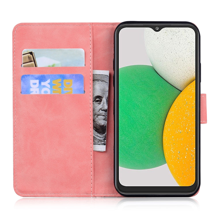 For Samsung Galaxy A03 166mm Skin Feel Pure Color Flip Leather Phone Case