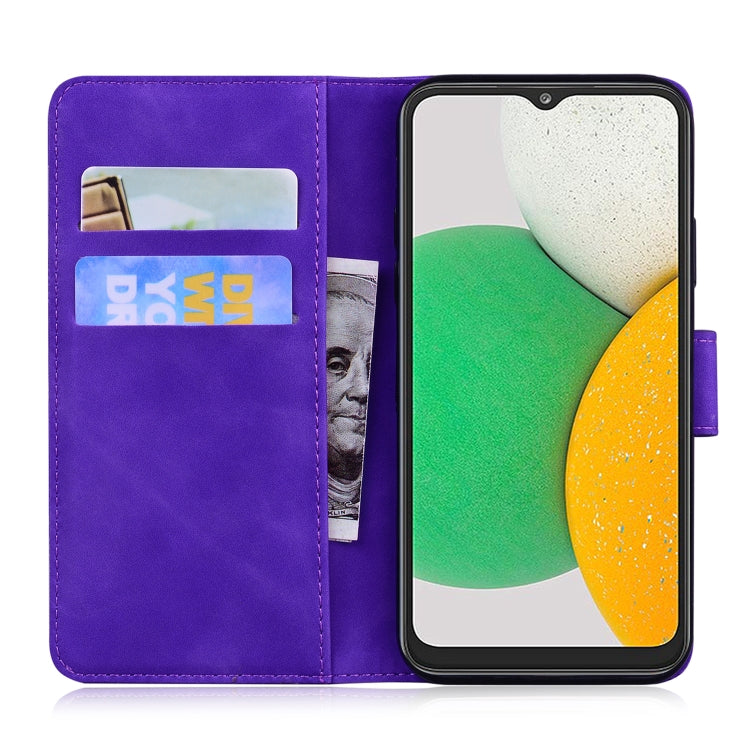 For Samsung Galaxy A03 164mm Skin Feel Pure Color Flip Leather Phone Case