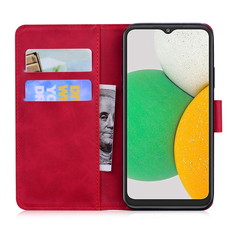 For Samsung Galaxy A03 164mm Skin Feel Pure Color Flip Leather Phone Case