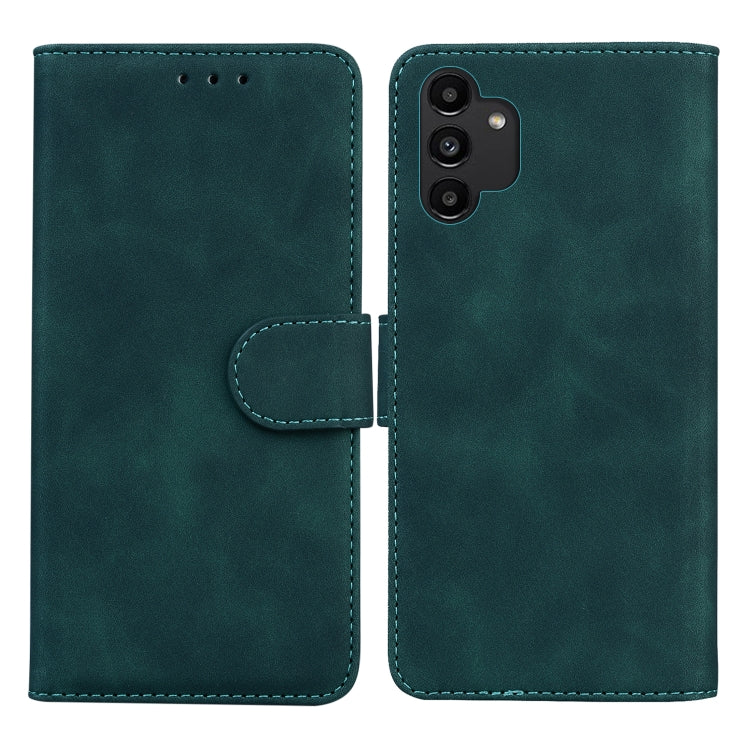 For Samsung Galaxy A13 4G Skin Feel Pure Color Flip Leather Phone Case