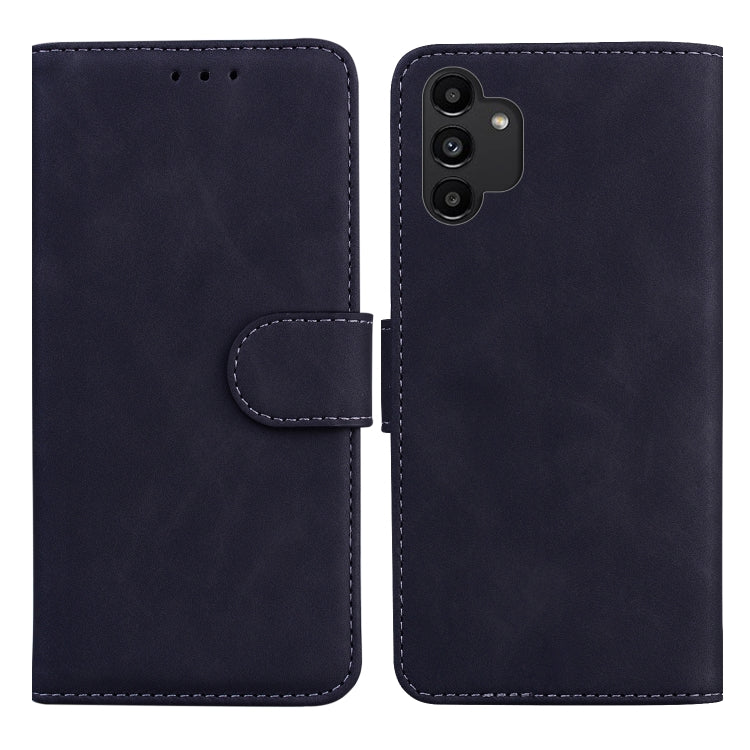 For Samsung Galaxy A13 4G Skin Feel Pure Color Flip Leather Phone Case
