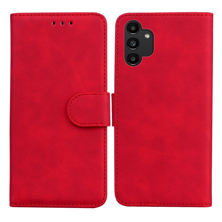 For Samsung Galaxy A13 4G Skin Feel Pure Color Flip Leather Phone Case