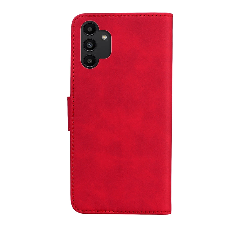 For Samsung Galaxy A13 4G Skin Feel Pure Color Flip Leather Phone Case