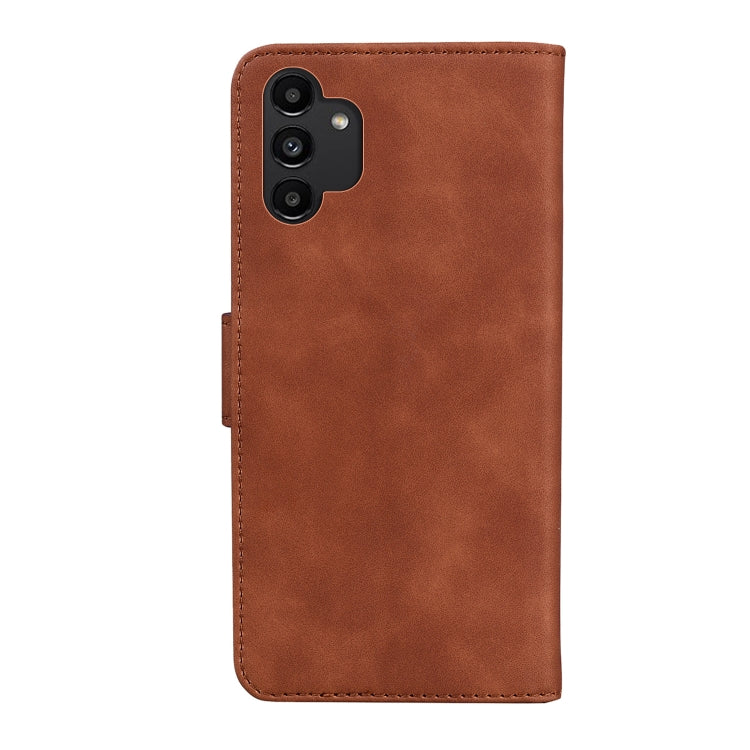 For Samsung Galaxy A13 4G Skin Feel Pure Color Flip Leather Phone Case