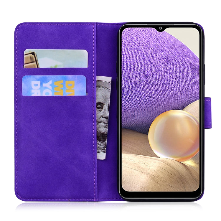 For Samsung Galaxy A33 5G Skin Feel Pure Color Flip Leather Phone Case