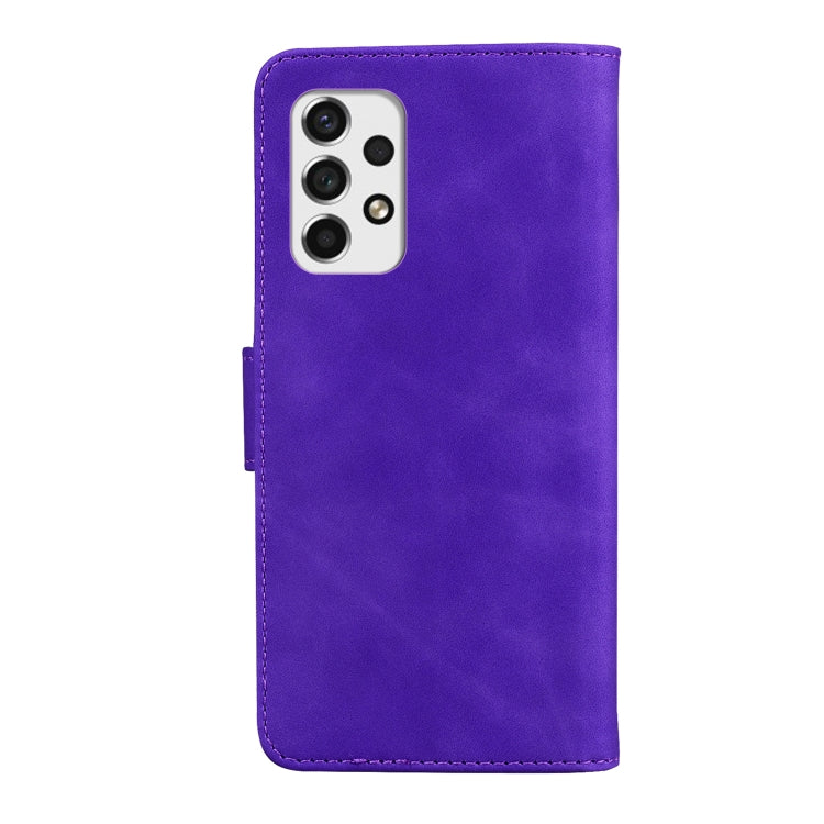 For Samsung Galaxy A53 5G Skin Feel Pure Color Flip Leather Phone Case
