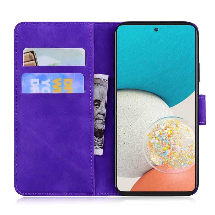 For Samsung Galaxy A53 5G Skin Feel Pure Color Flip Leather Phone Case