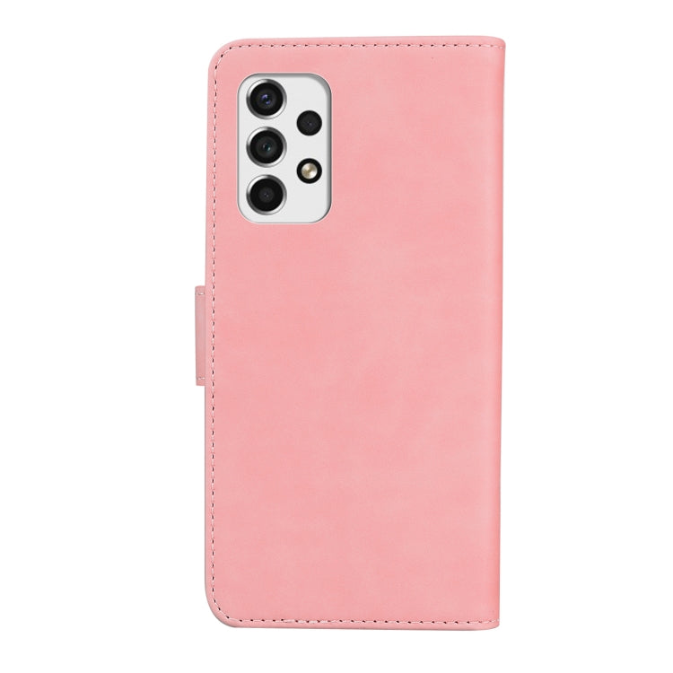 For Samsung Galaxy A53 5G Skin Feel Pure Color Flip Leather Phone Case