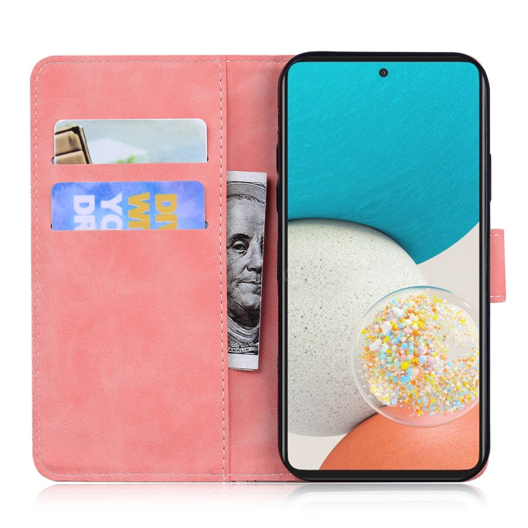 For Samsung Galaxy A53 5G Skin Feel Pure Color Flip Leather Phone Case