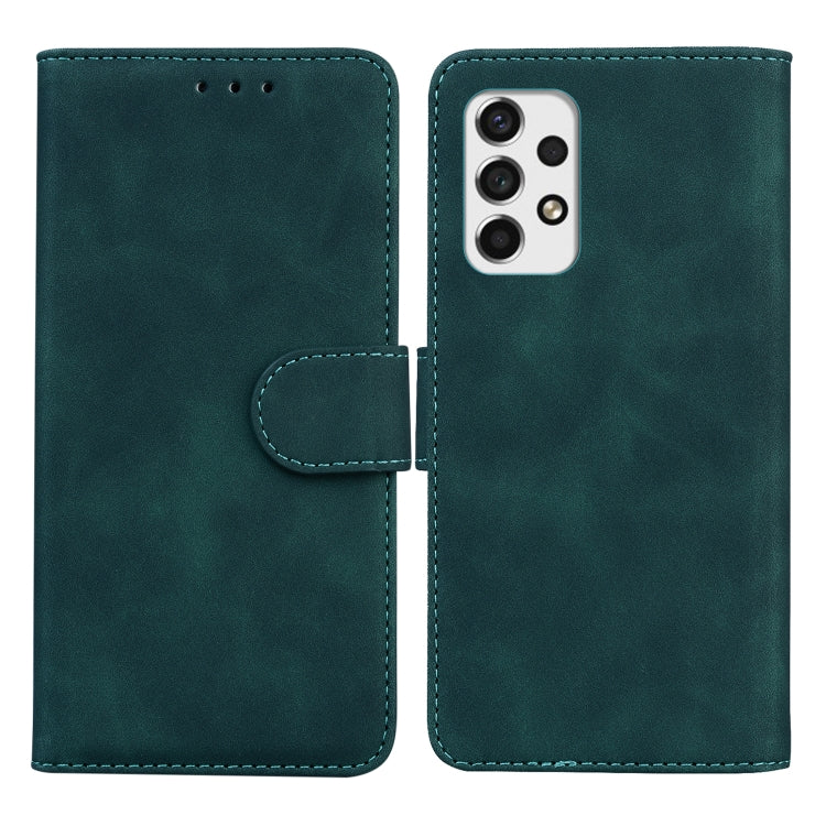 For Samsung Galaxy A53 5G Skin Feel Pure Color Flip Leather Phone Case