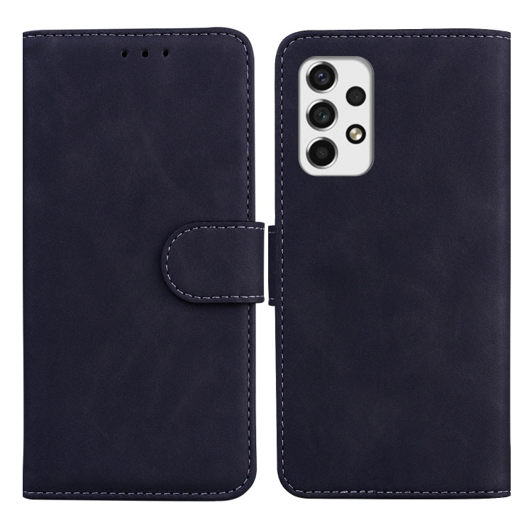 For Samsung Galaxy A53 5G Skin Feel Pure Color Flip Leather Phone Case