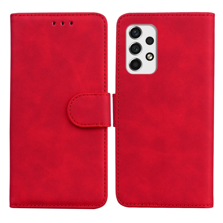 For Samsung Galaxy A53 5G Skin Feel Pure Color Flip Leather Phone Case