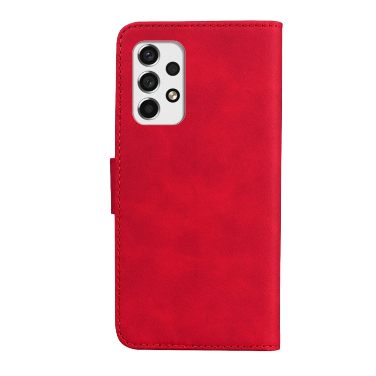 For Samsung Galaxy A53 5G Skin Feel Pure Color Flip Leather Phone Case