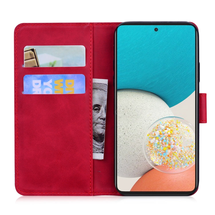 For Samsung Galaxy A53 5G Skin Feel Pure Color Flip Leather Phone Case