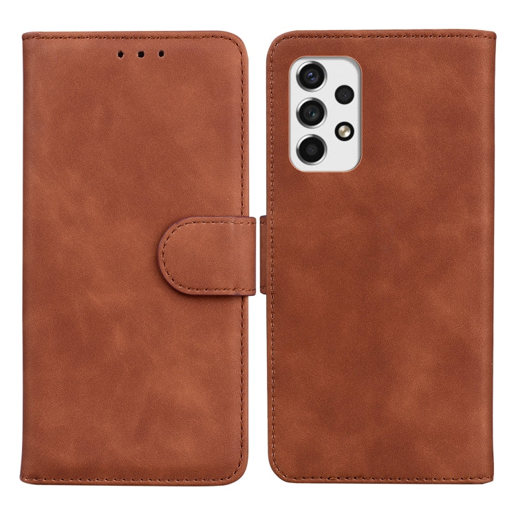 For Samsung Galaxy A53 5G Skin Feel Pure Color Flip Leather Phone Case