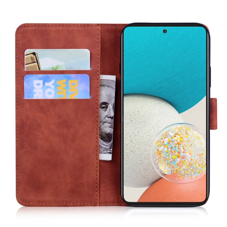 For Samsung Galaxy A53 5G Skin Feel Pure Color Flip Leather Phone Case