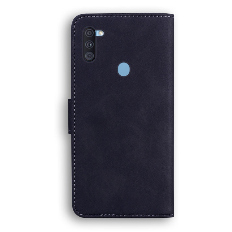 For Samsung Galaxy A11 EU Version Skin Feel Pure Color Flip Leather Phone Case