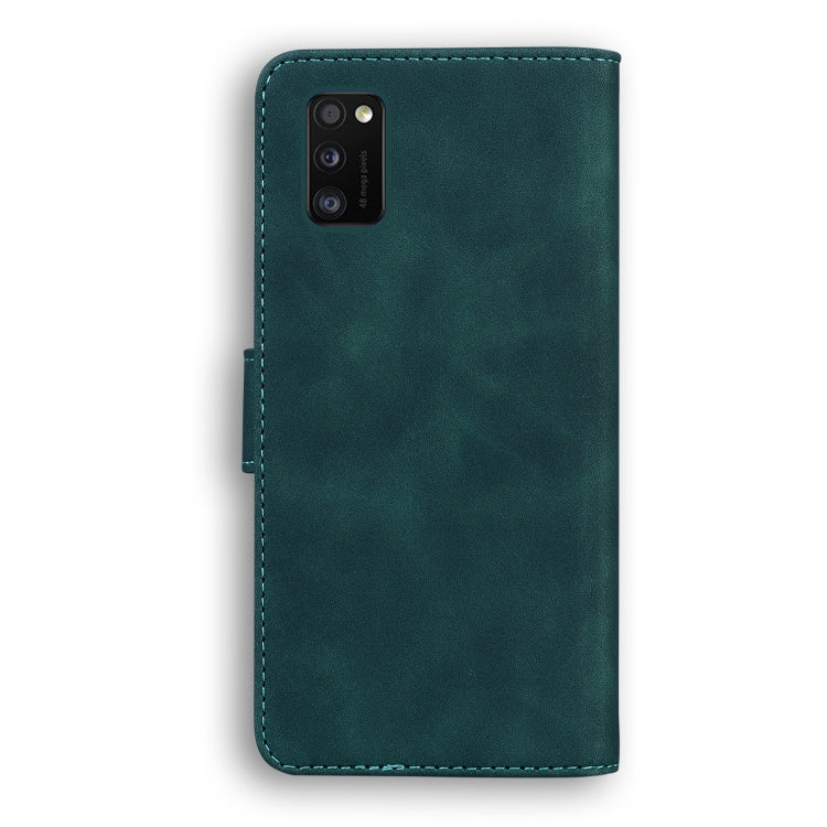 For Samsung Galaxy A41 Skin Feel Pure Color Flip Leather Phone Case