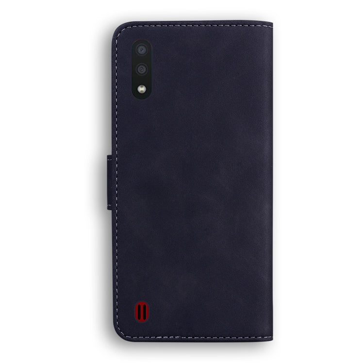 For Samsung Galaxy A01 Skin Feel Pure Color Flip Leather Phone Case