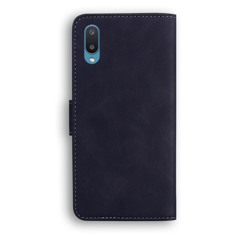 For Samsung Galaxy A02 / M02 Skin Feel Pure Color Flip Leather Phone Case