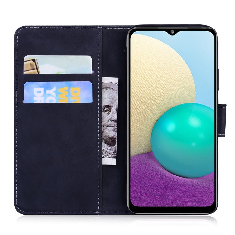 For Samsung Galaxy A02 / M02 Skin Feel Pure Color Flip Leather Phone Case