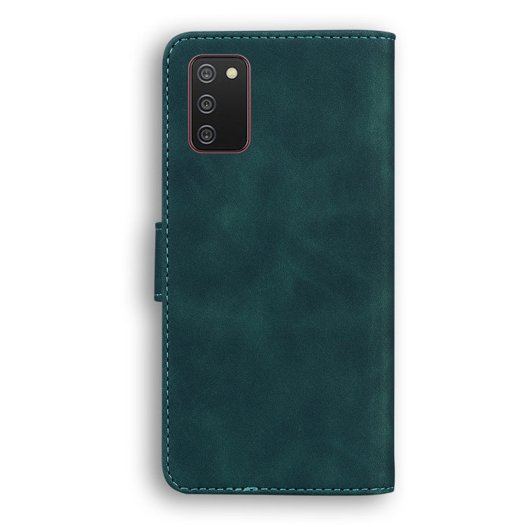 For Samsung Galaxy A02s 164.2mm Skin Feel Pure Color Flip Leather Phone Case