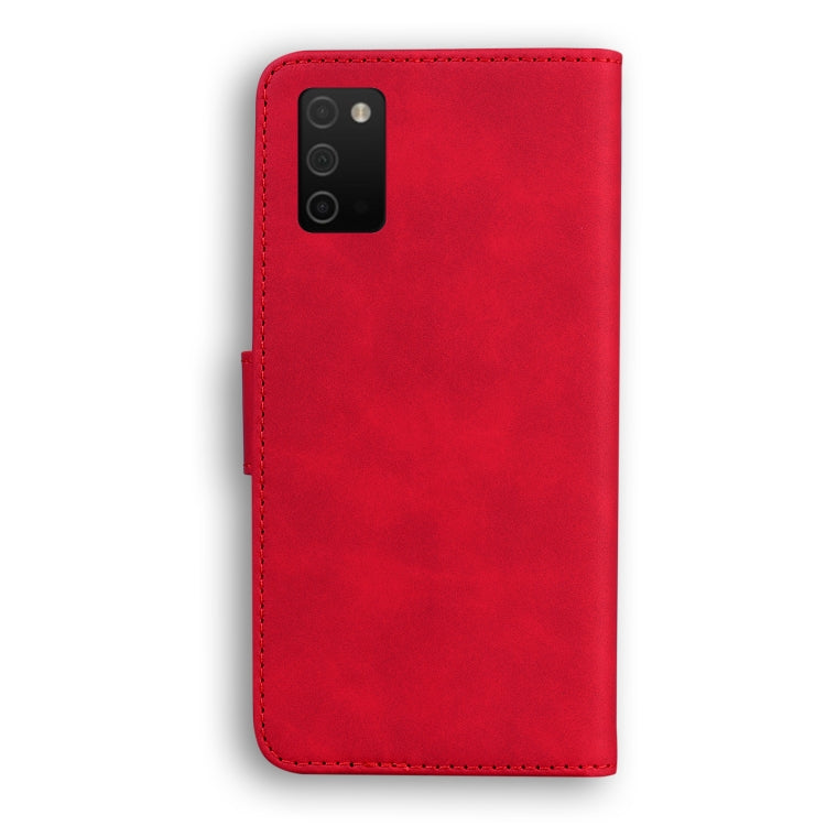 For Samsung Galaxy A03s 164.2mm Skin Feel Pure Color Flip Leather Phone Case