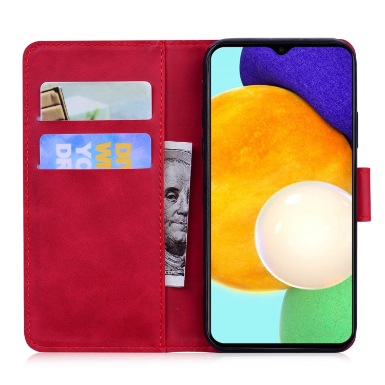 For Samsung Galaxy A03s 164.2mm Skin Feel Pure Color Flip Leather Phone Case